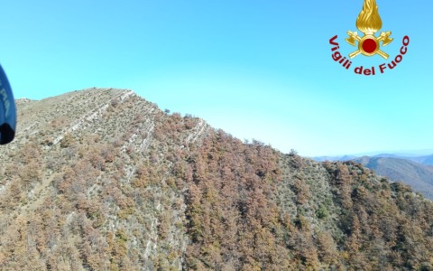 Escursionista salvato in cordata sul Ramaceto: intervento in verricello del Drago dei Vigili del Fuoco