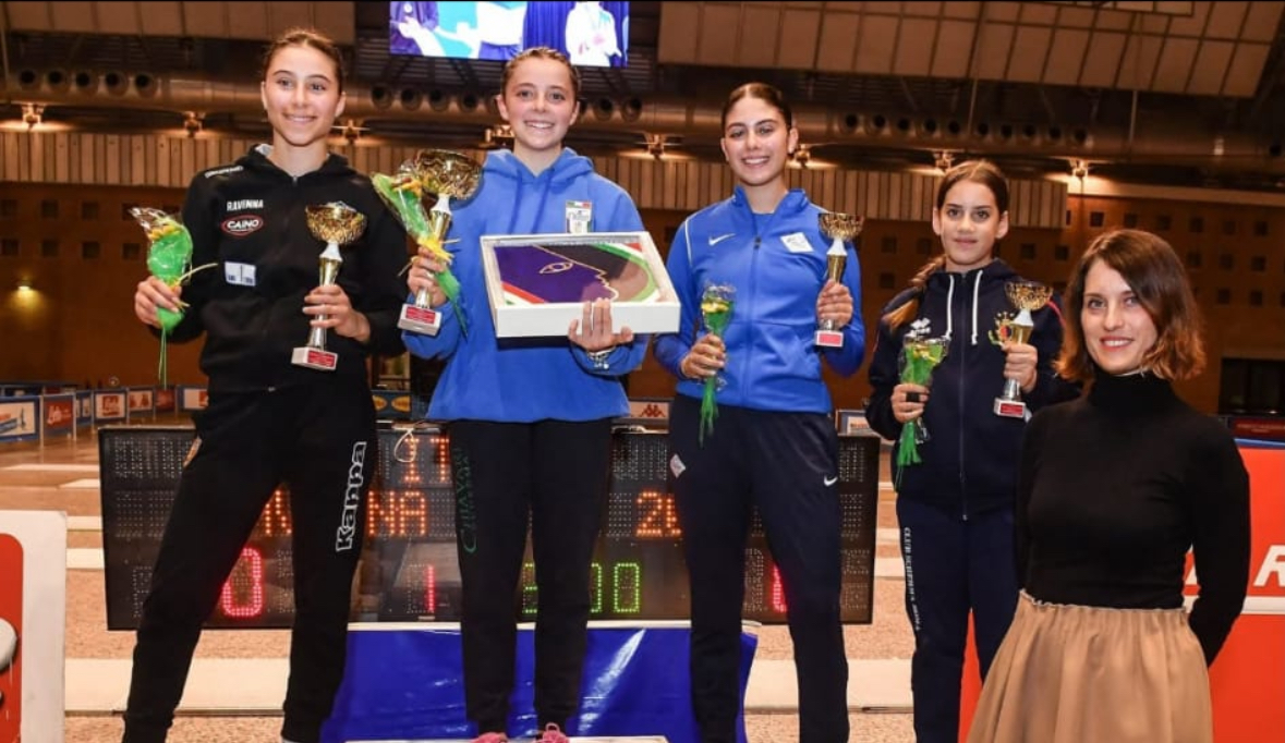 Chiavari Scherma brilla alla prima prova nazionale U14: oro Falcini, bronzo Bafico e top 8 per Ravera