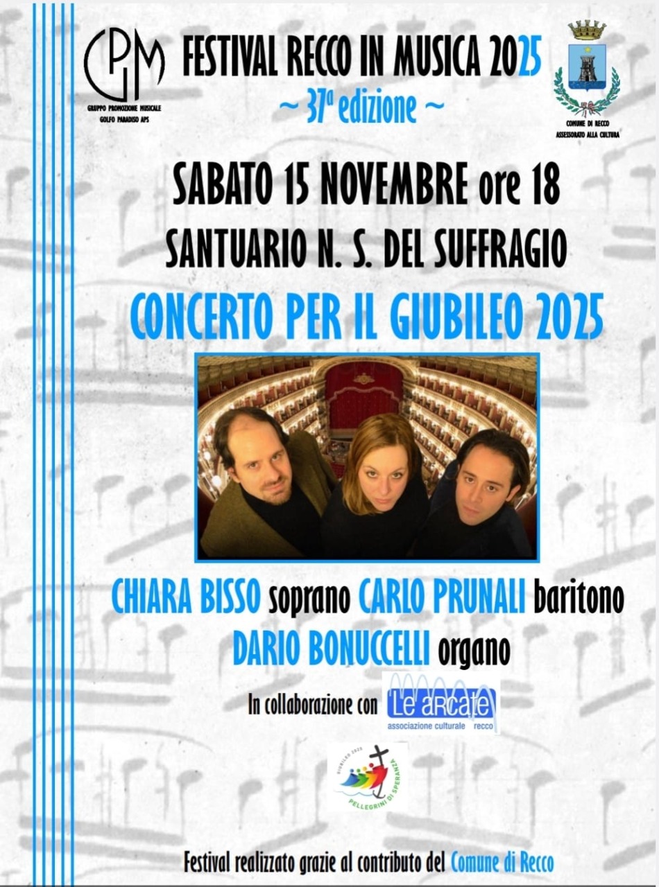 Recco, “Concerto per il Giubileo” nel Santuario di Nostra Signora del Suffragio