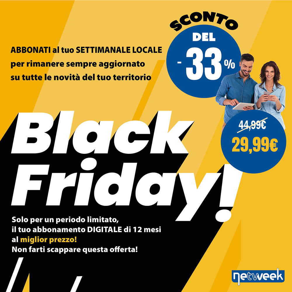 Promo Black Friday: abbonamento digitale al Nuovo Levante con il 33% di sconto