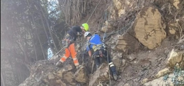 Frana in via Betti a Rapallo, prosegue la messa in sicurezza del versante