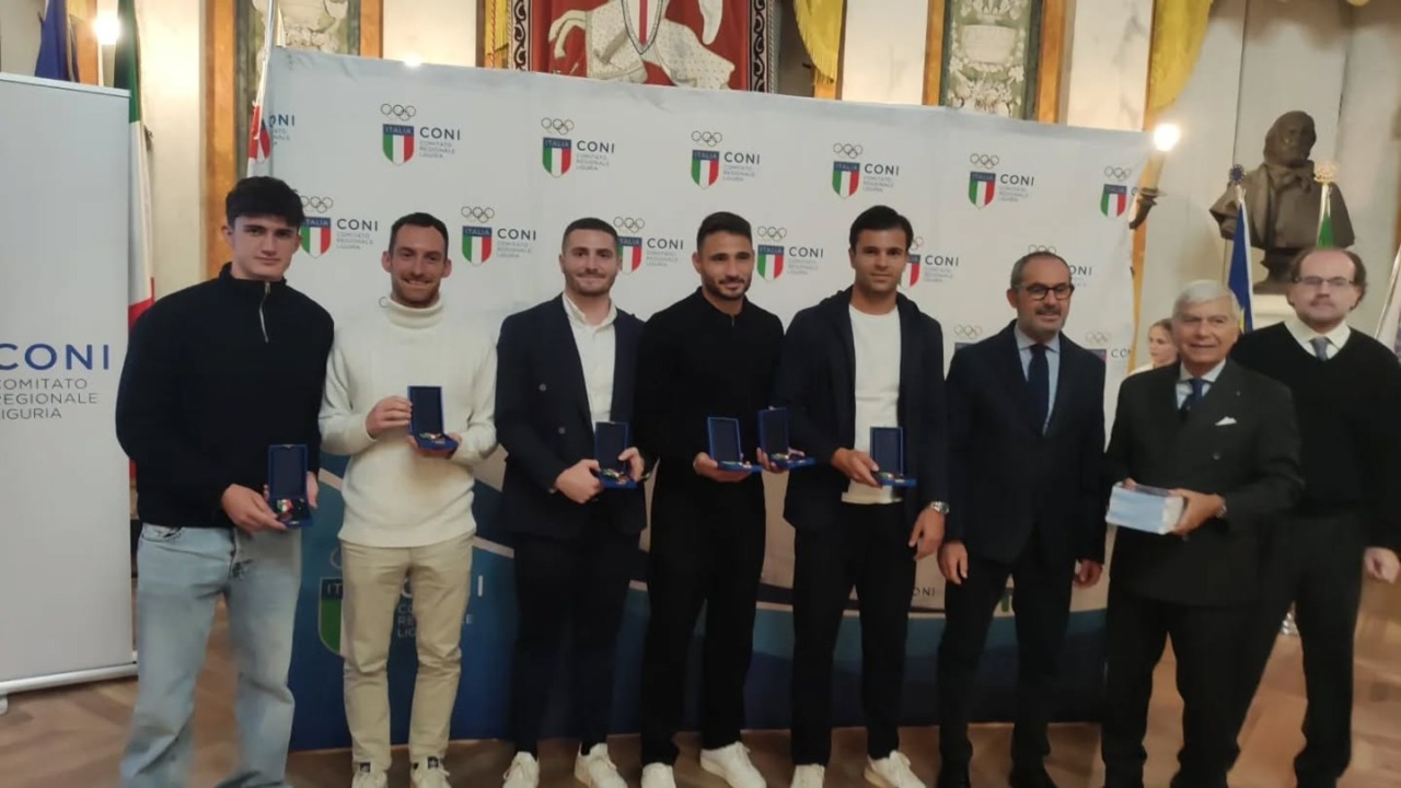 Il Coni ha premiato i calciatori del Sestri Levante