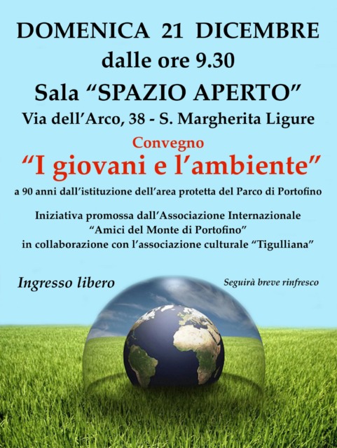 Il convegno “Giovani e Ambiente” per i 90 anni del territorio protetto del Parco di Portofino