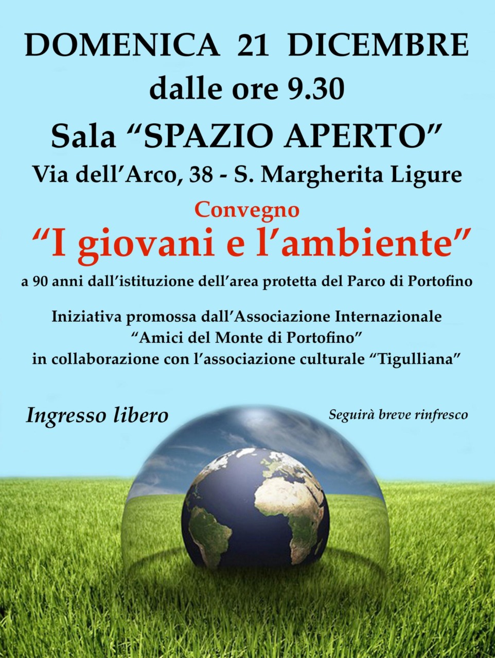 Il convegno “Giovani e Ambiente” per i 90 anni del territorio protetto del Parco di Portofino