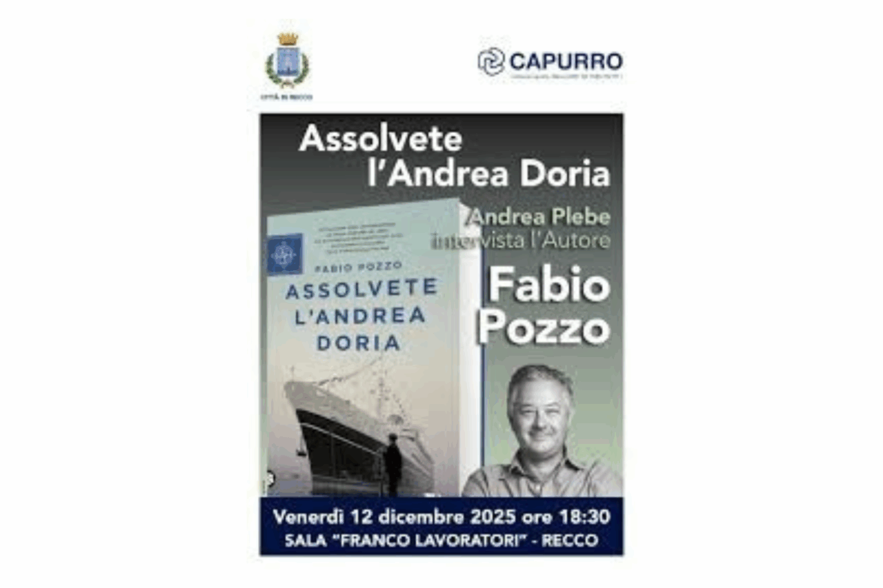 “Assolvete l’Andrea Doria”, il giornalista Fabio Pozzo presenta il suo ultimo libro a Recco