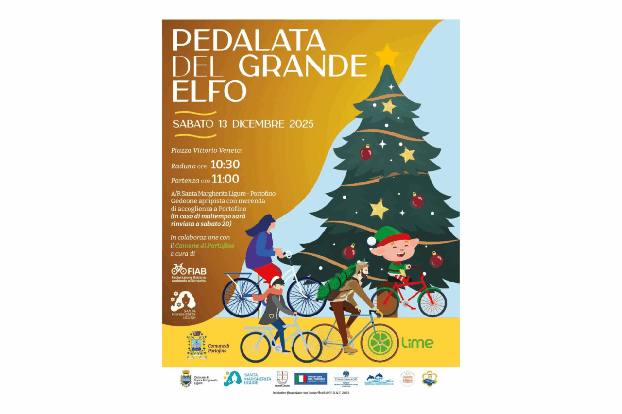 Fiab Tigullio Vivinbici scorta la “Pedalata del grande elfo