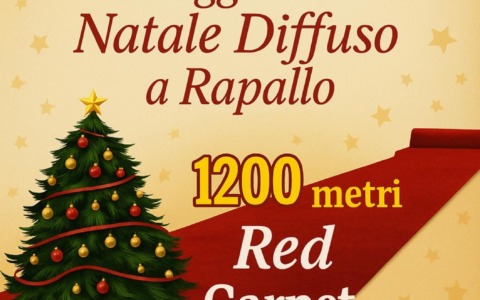 A Rapallo oltre un chilometro di red carpet per Natale