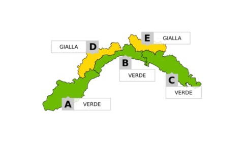 Confermata allerta gialla per neve sui versanti padani di Ponente e di Levante della Liguria