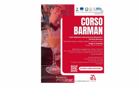 Accademia del Turismo: al via il corso gratuito per barman con stage e assunzione garantita