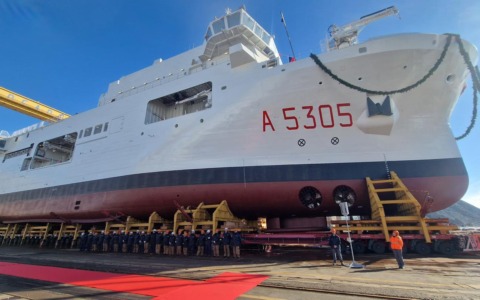 Fincantieri, taglio del nastro per la Quirinale