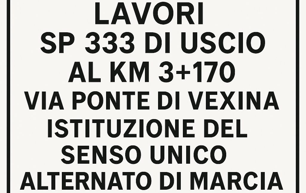 Recco, senso unico alternato in via Ponte di Vexina per lavori di manutenzione sulla SP333