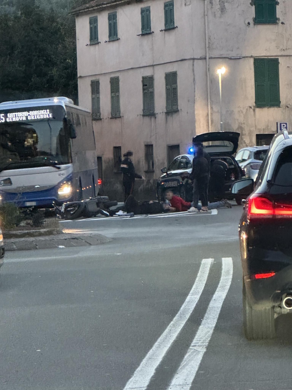 Incidente stradale sulla SS225 a Caperana