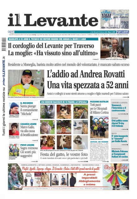 Il Nuovo Levante da oggi in edicola