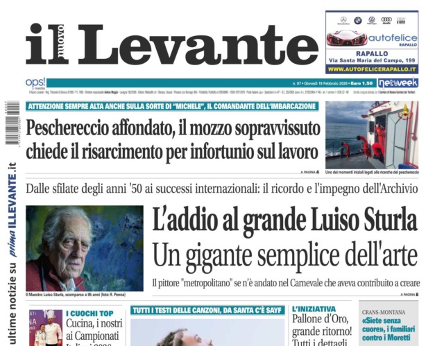 Il Nuovo Levante da oggi in edicola