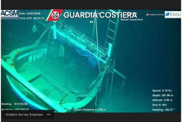 Ritrovato il relitto del peschereccio Acquario