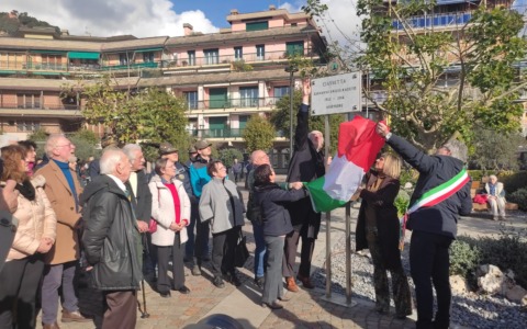 Recco, inaugurata la “ciassetta” in ricordo di Emilio Razeto
