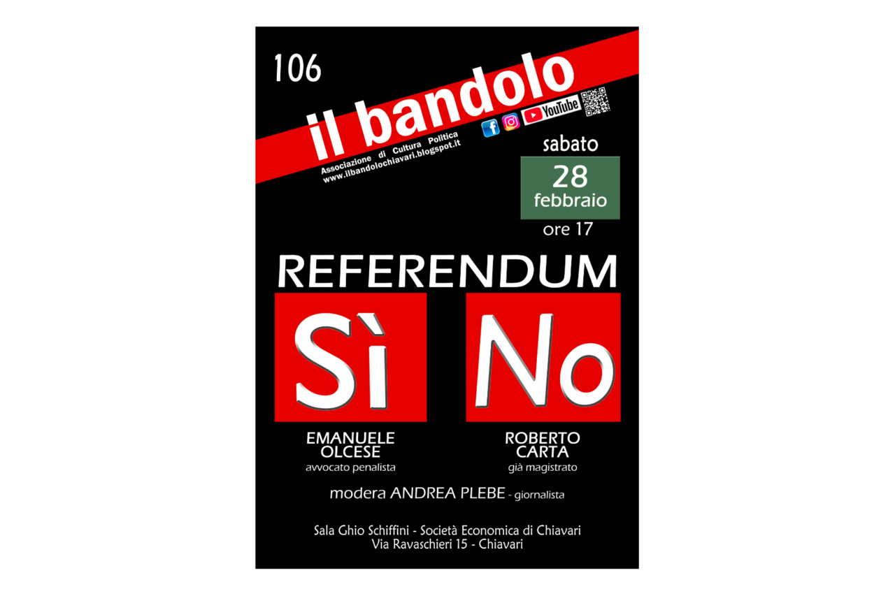 Giustizia al centro del dibattito: sabato a Chiavari il confronto sul referendum