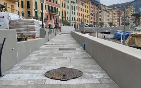 Camogli, proseguono i lavori di riqualificazione di via Garibaldi