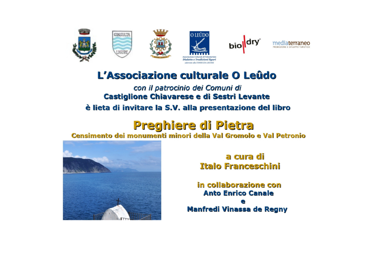 Cultura e memoria locale: a Castiglione Chiavarese il libro “Preghiere di Pietra”