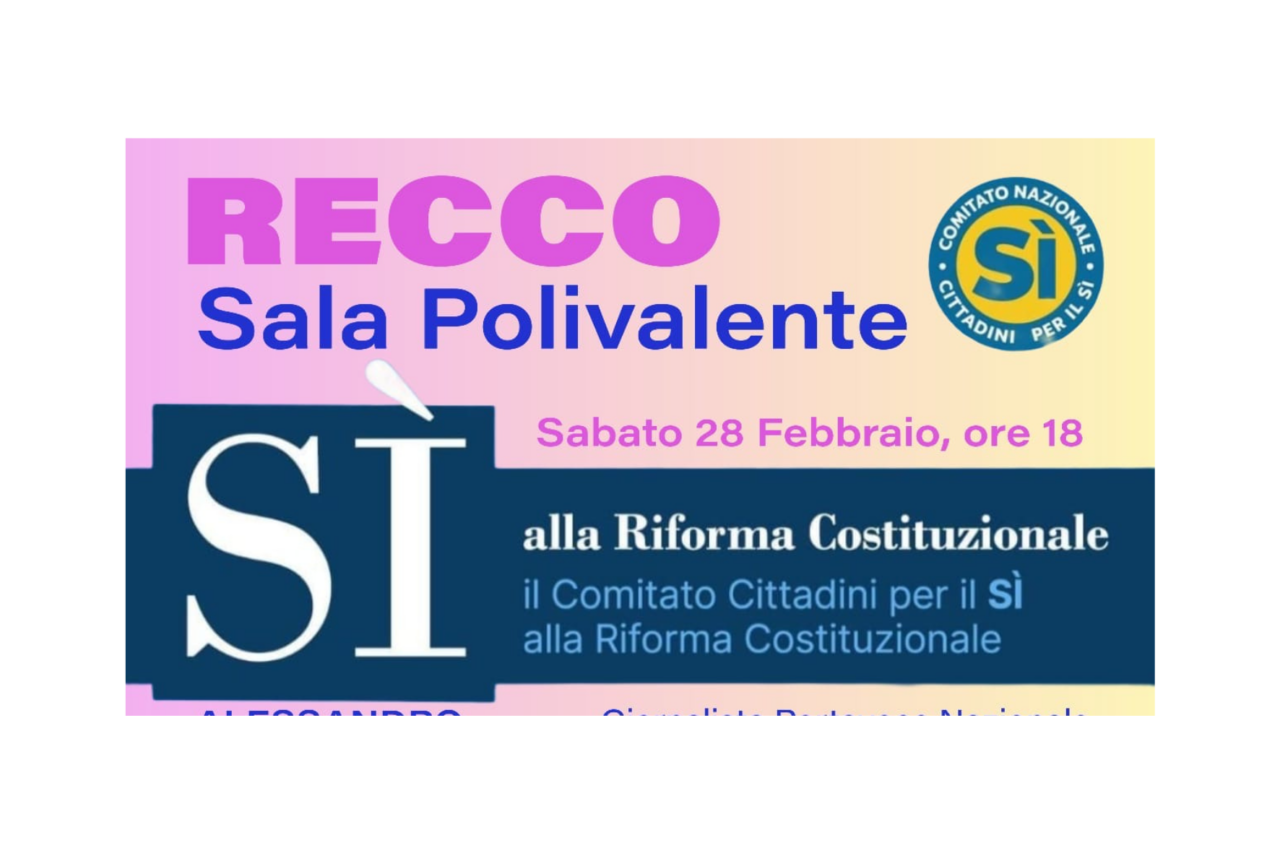 A Recco un convegno per il Sì alla riforma costituzionale