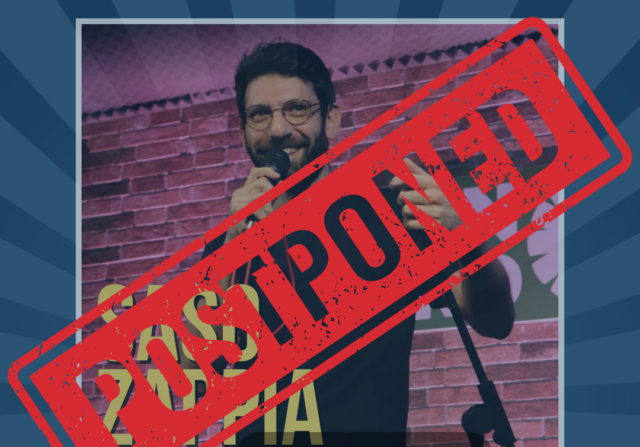 Rinviato lo spettacolo di Saso Zappia