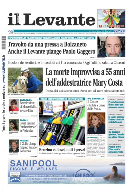 Il Nuovo Levante in edicola
