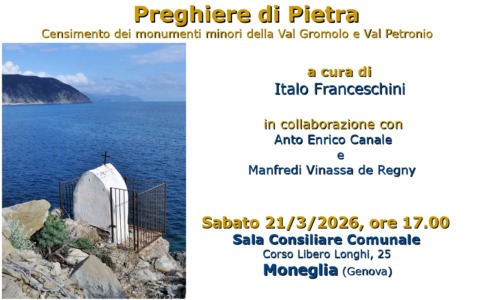 A Moneglia la presentazione del nuovo libro a cura dell’associazione O Leudo