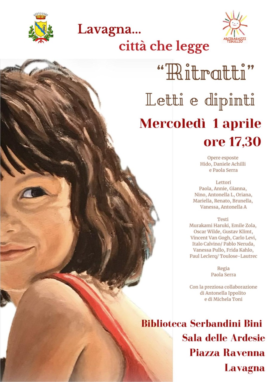 Lavagna Città che Legge 2026 prosegue con “Ritratti”