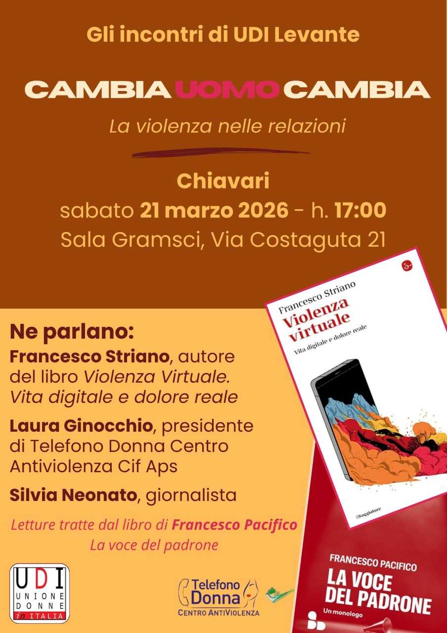 A Chiavari “Cambia uomo cambia”: il confronto sulla violenza nelle relazioni