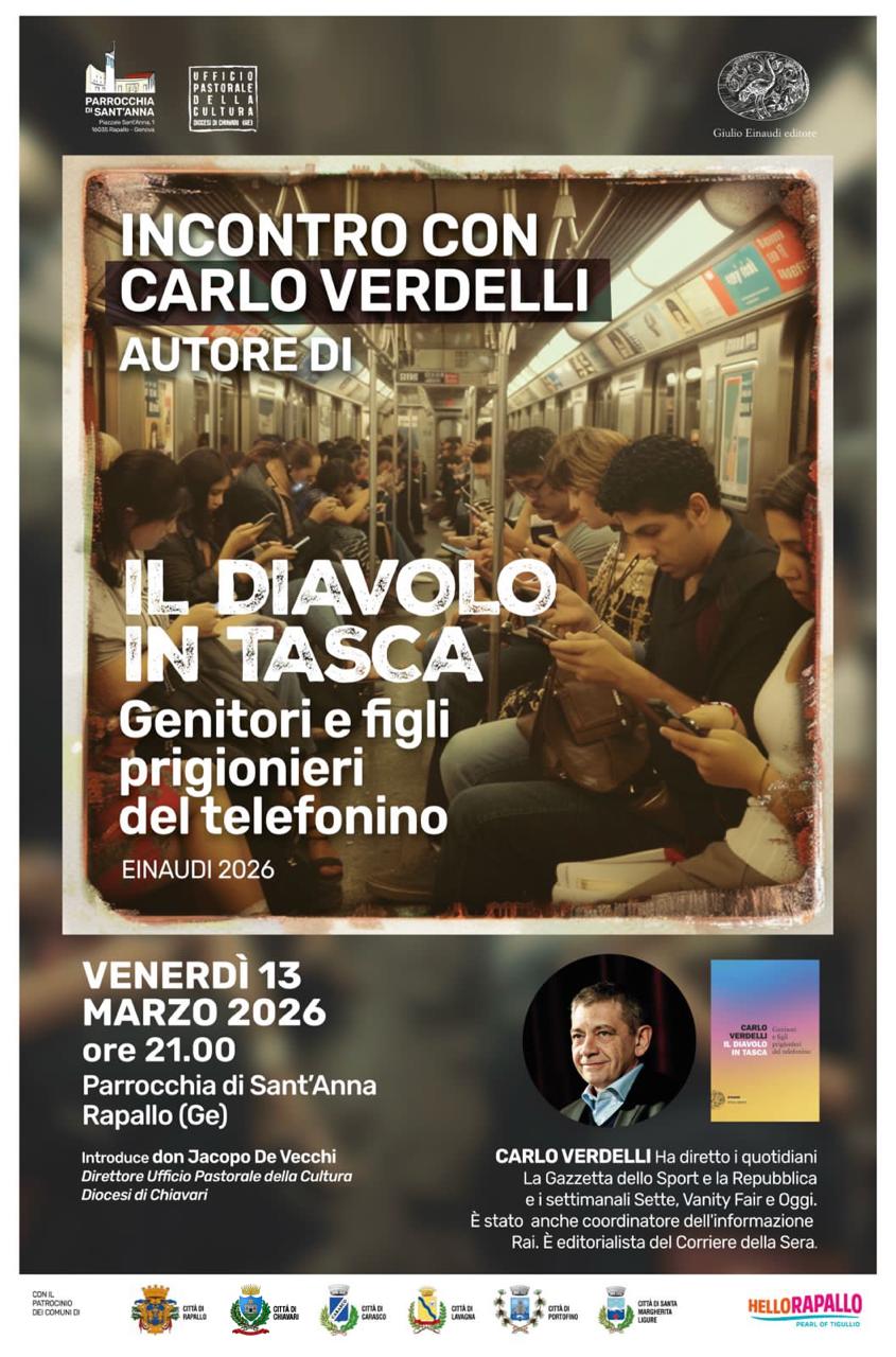 Rapallo, venerdì 13 marzo Carlo Verdelli presenta “Il diavolo in tasca”