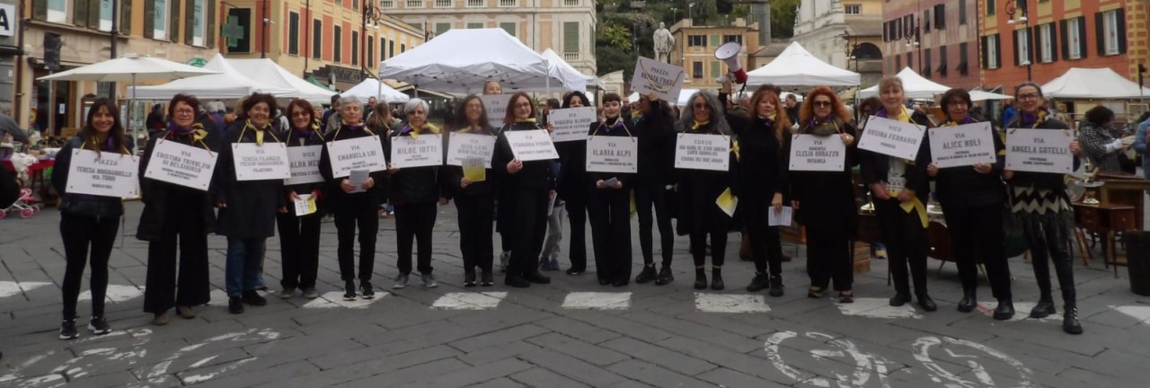 Grande partecipazione a Chiavari per l’azione artistica “Le Vie delle Donne”