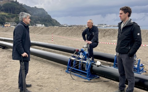 Sestri Levante, lavori di manutenzione di Aqua de Ma