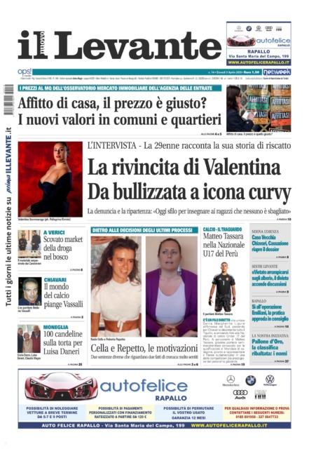Il Nuovo Levante da oggi in edicola