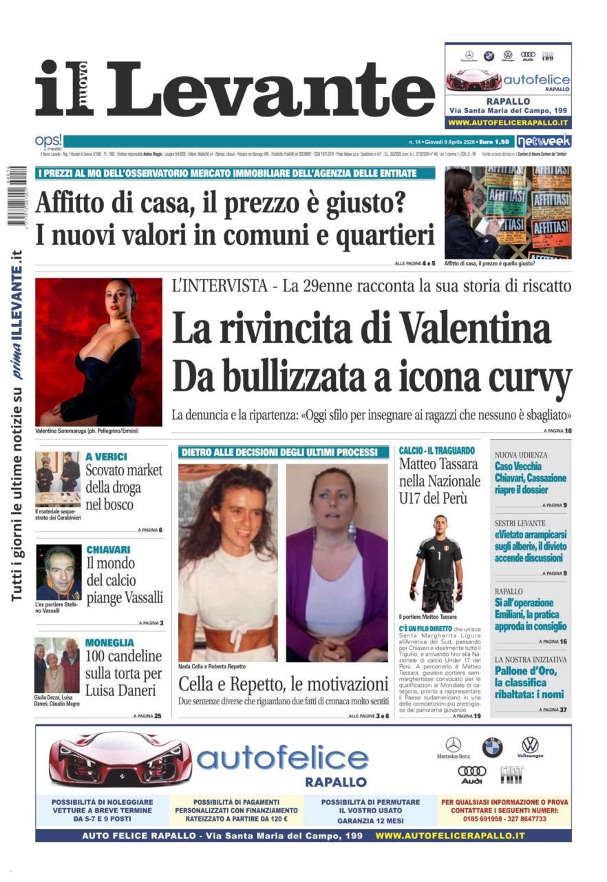 Il Nuovo Levante da oggi in edicola