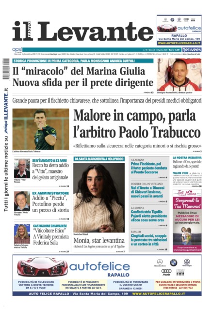 Il Nuovo Levante da oggi in edicola