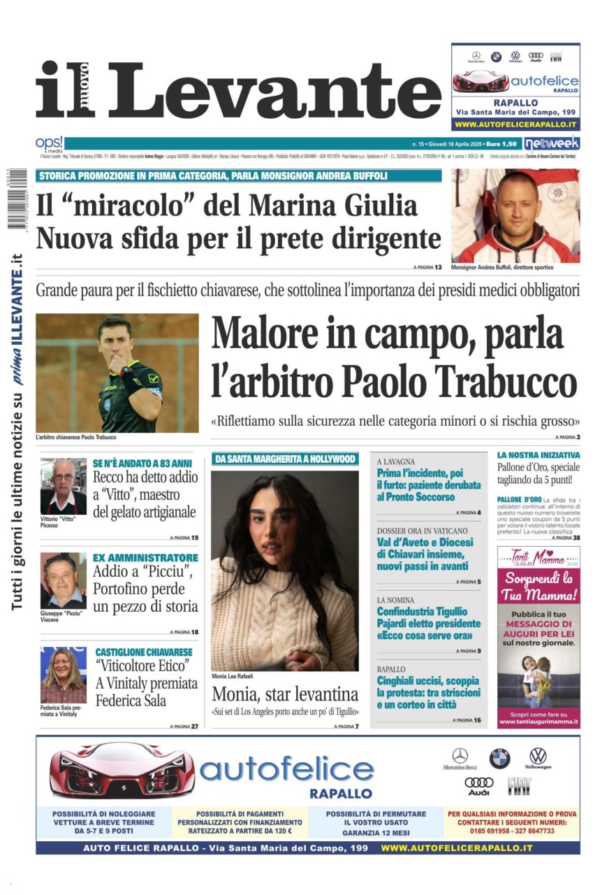 Il Nuovo Levante da oggi in edicola