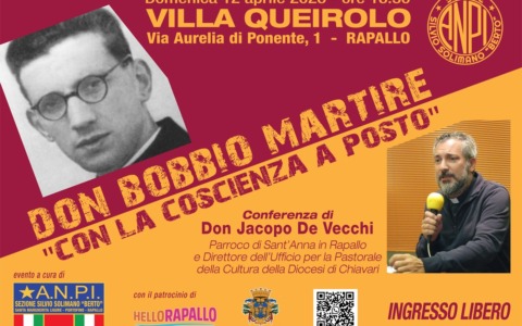 A Rapallo una conferenza su don Bobbio, il sacerdote martire della Resistenza