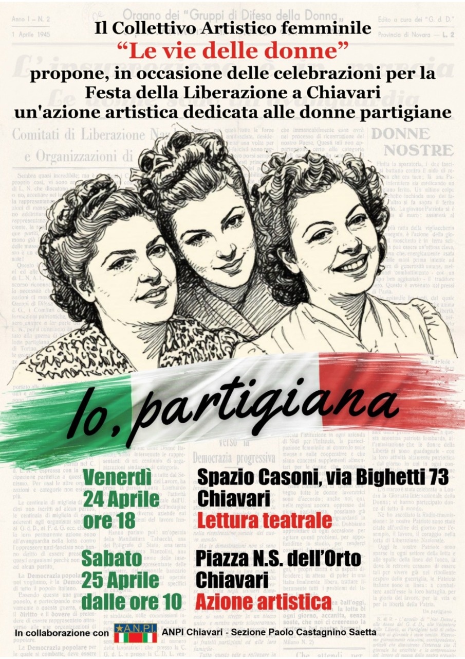 Io, partigiana: a Chiavari arriva l’azione artistica dedicata alla donne partigiane