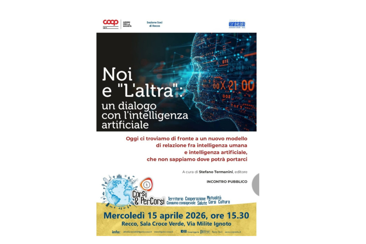 L’intelligenza artificiale al centro di un incontro a Recco