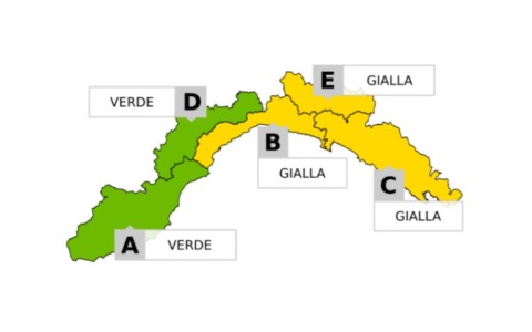 Arpal: mercoledì 6 maggio allerta gialla sul centro levante ligure
