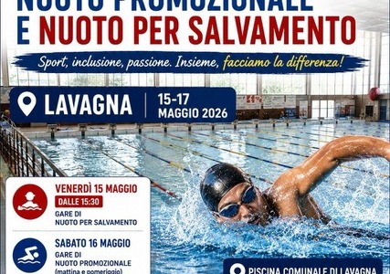 Lavagna pronta ad accogliere i Campionati Italiani di Nuoto Promozionale e Nuoto per Salvamento