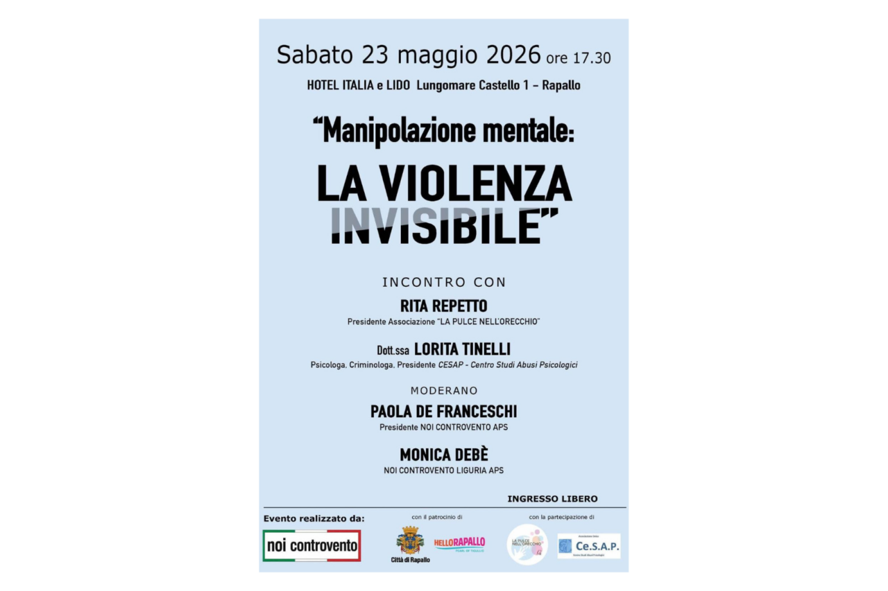 A Rapallo un incontro sulla manipolazione psicologica
