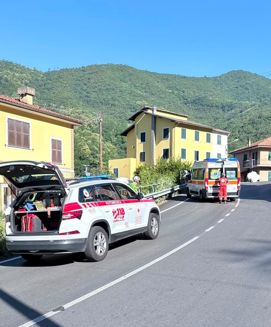 Carasco, motociclista cade a Terrarossa: trasportato in ospedale in codice giallo