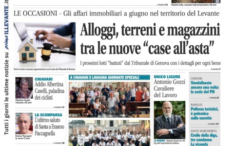 Il Nuovo Levante da oggi in edicola