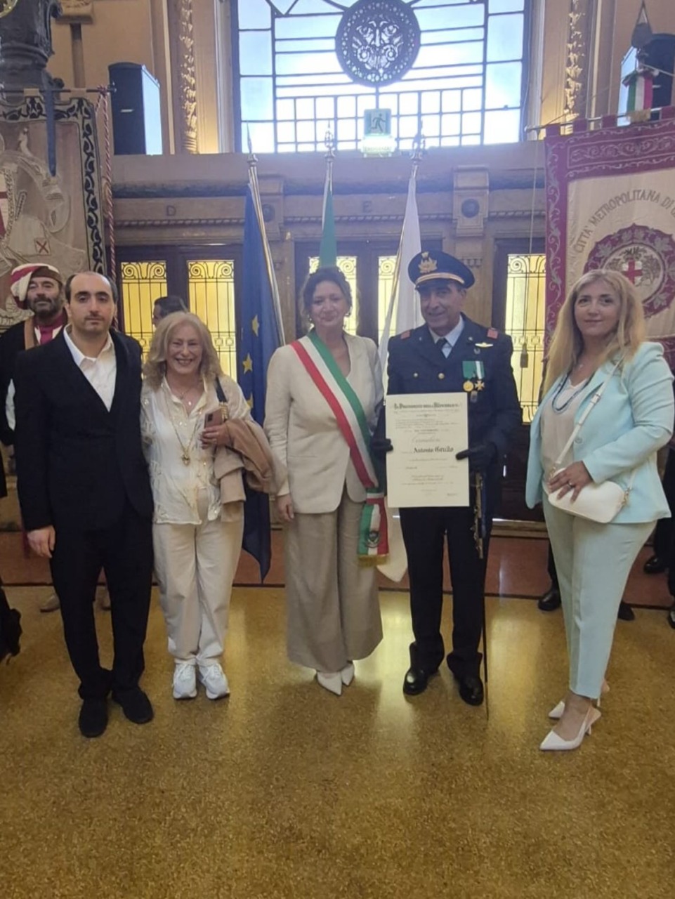 Onorificenza al Merito della Repubblica Italiana al chiavarese Antonio Grullo