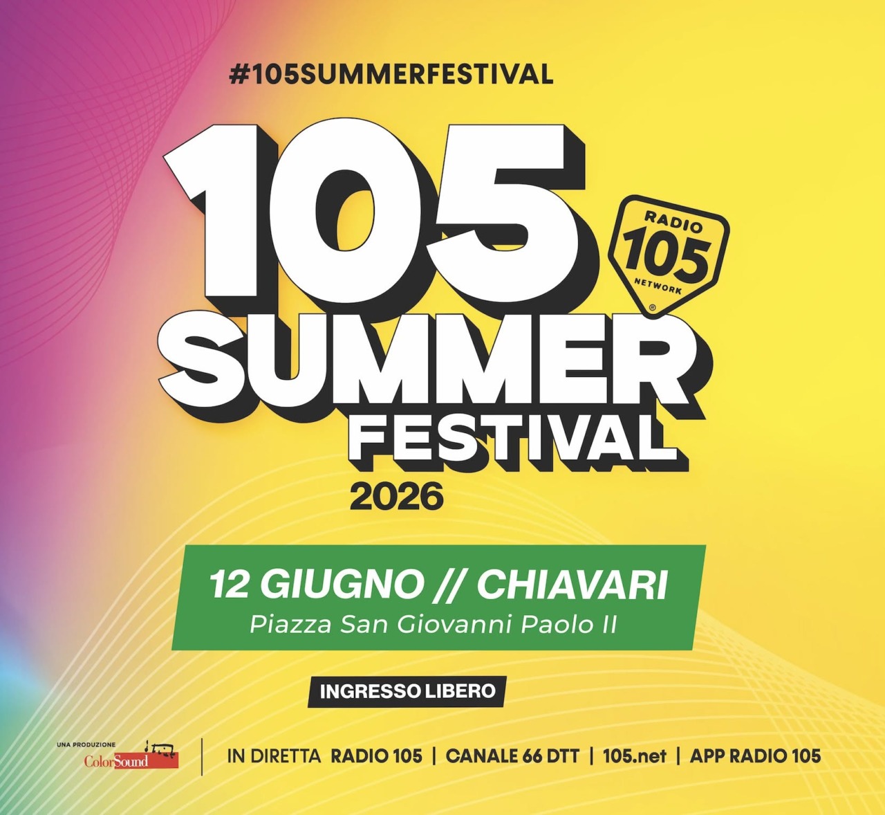 Oggi aprono le prenotazioni per il 105 Summer Festival
