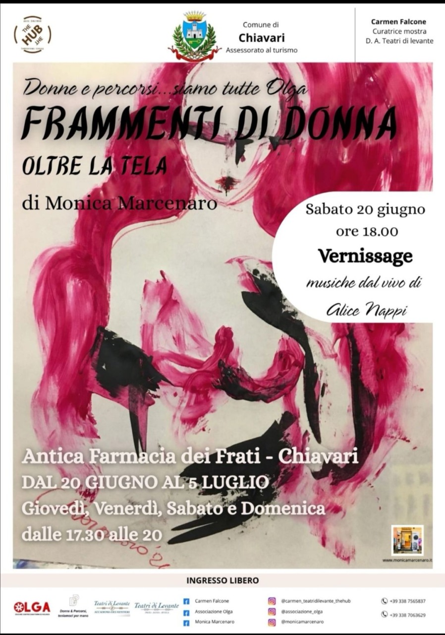 “Frammenti di Donna. Oltre la Tela”: a Chiavari la mostra di Monica Marcenaro tra arte, memoria e resilienza