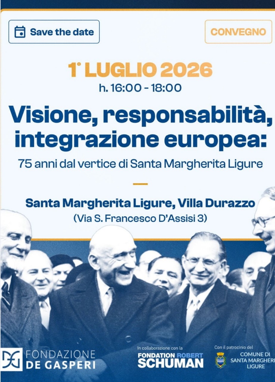 “Visione, responsabilità, integrazione europea”: l’incontro a Santa Margherita
