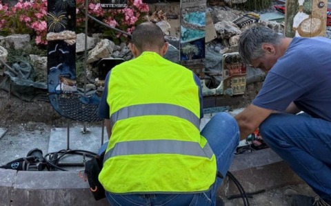 Recco, alla rotatoria verso Camogli arriva l’installazione in ceramica realizzata per Euroflora
