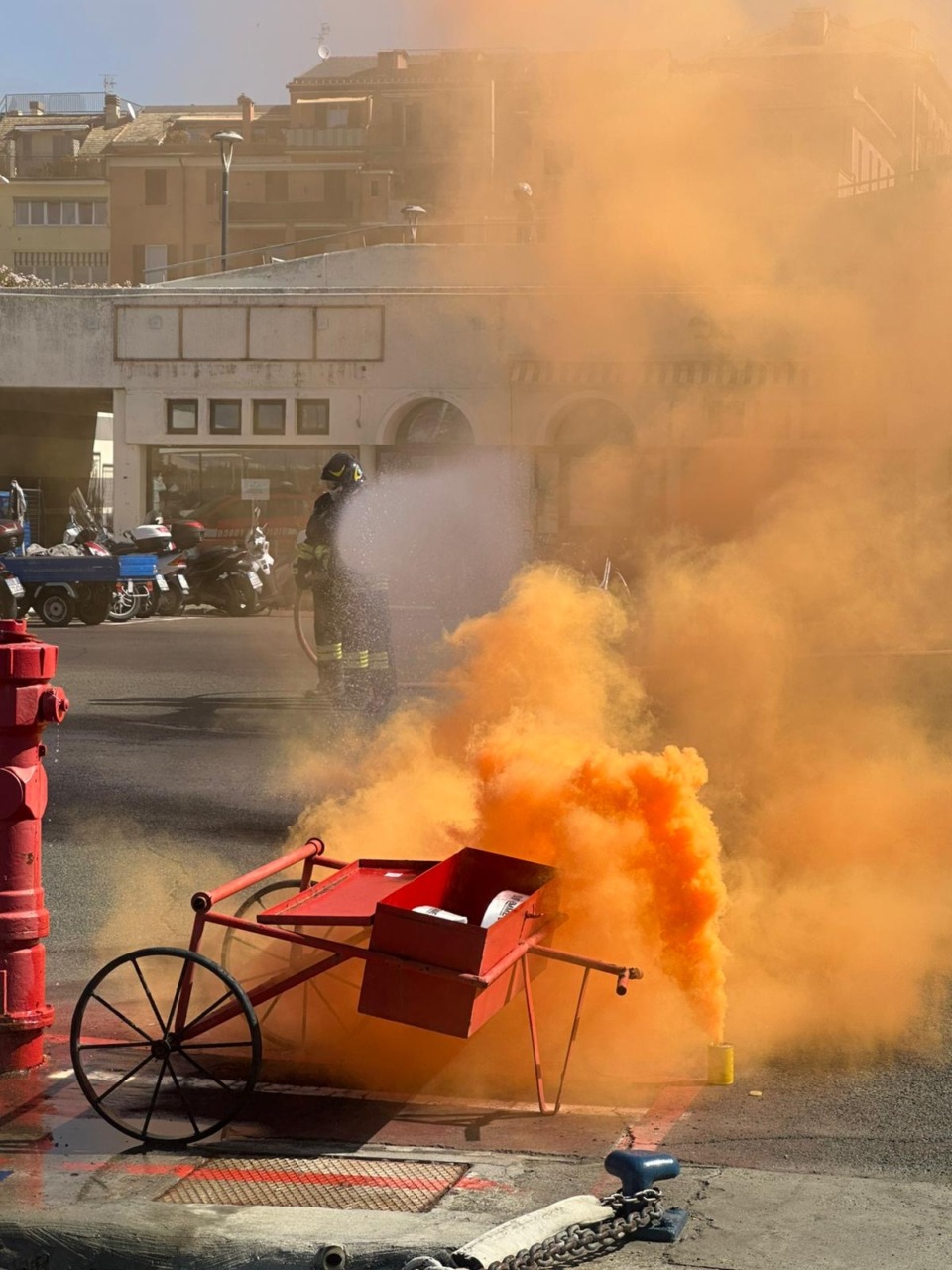 Esercitazione antincendio al Porto di Lavagna